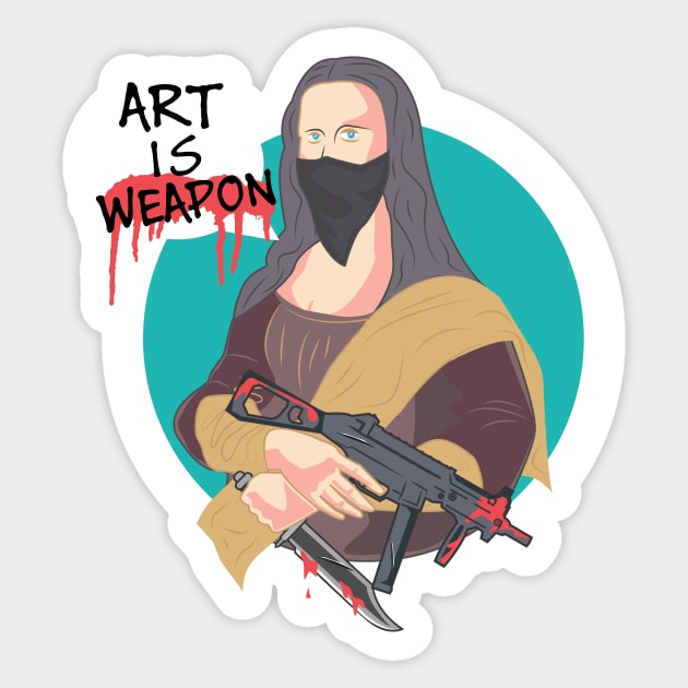 MONALISA , ART IS WEAPON Sticker by SlaughterSlash